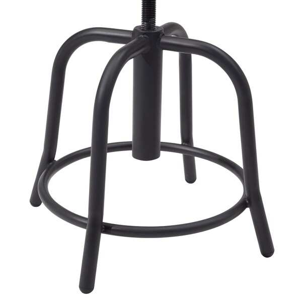 National Public Seating Height Adjustable Swivel Stool, 18"-24", Burgundy Seat/Black Frame - 6818-10