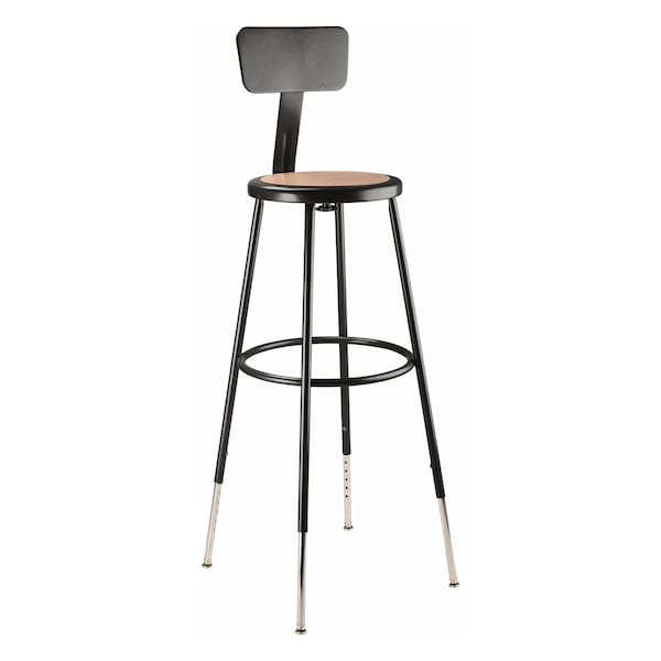 National Public Seating Black Hardboard Stool Back, 31-39"H - 6230HB-10