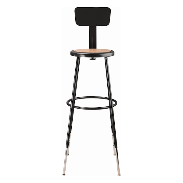 National Public Seating Black Hardboard Stool Back, 31-39"H - 6230HB-10