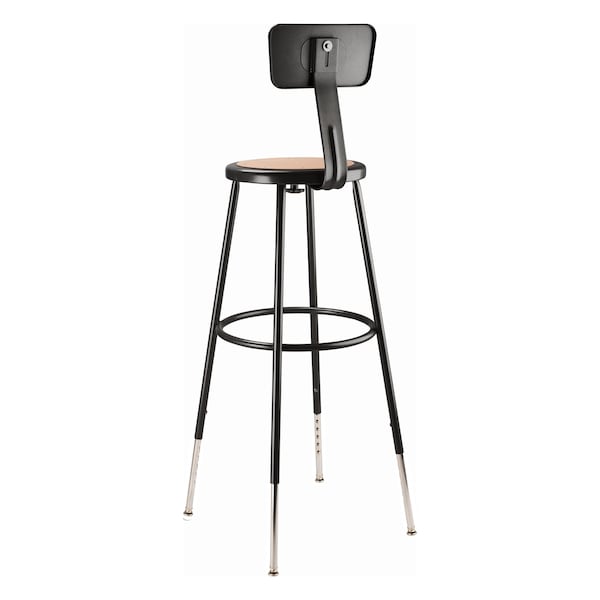 National Public Seating Black Hardboard Stool Back, 31-39"H - 6230HB-10