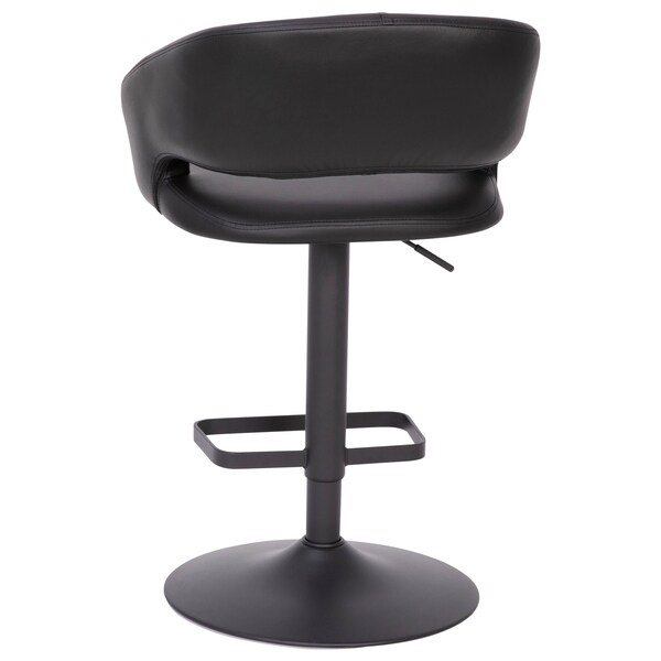 Flash Furniture Black Vinyl Adjustable Height Barstool - CH-122070-BKBK-GG