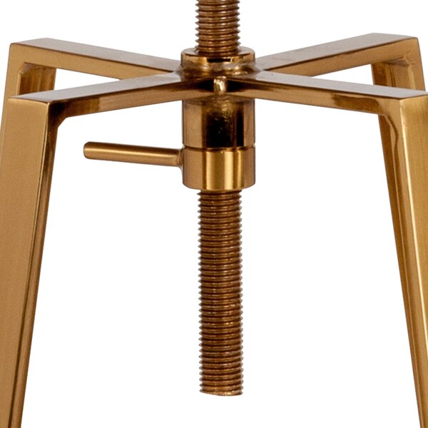 Flash Furniture Gold Adjustable Barstool, PK2 - 2-CH-181070-26S-GLD-GG