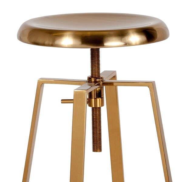 Flash Furniture Gold Adjustable Barstool, PK2 - 2-CH-181070-26S-GLD-GG