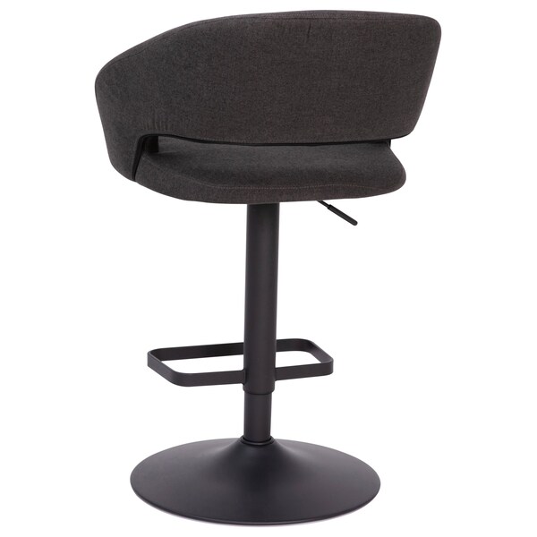 Flash Furniture Charcoal Fabric Adjustable Height Barstool - CH-122070-CHFABBK-GG