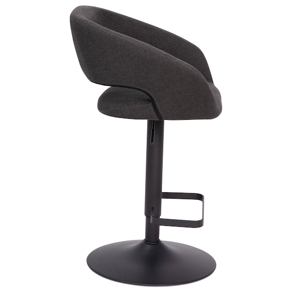 Flash Furniture Charcoal Fabric Adjustable Height Barstool - CH-122070-CHFABBK-GG