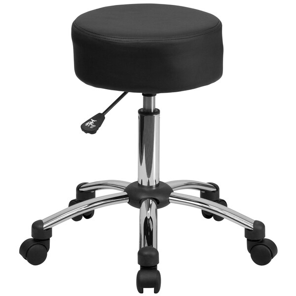 Flash Furniture Black Leather Medical Stool - BT-191-1-GG