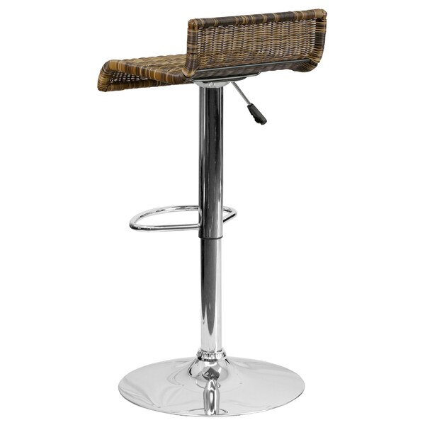 Flash Furniture Wicker Adjustable Height Stool, Frame Material: Metal - DS-712-GG