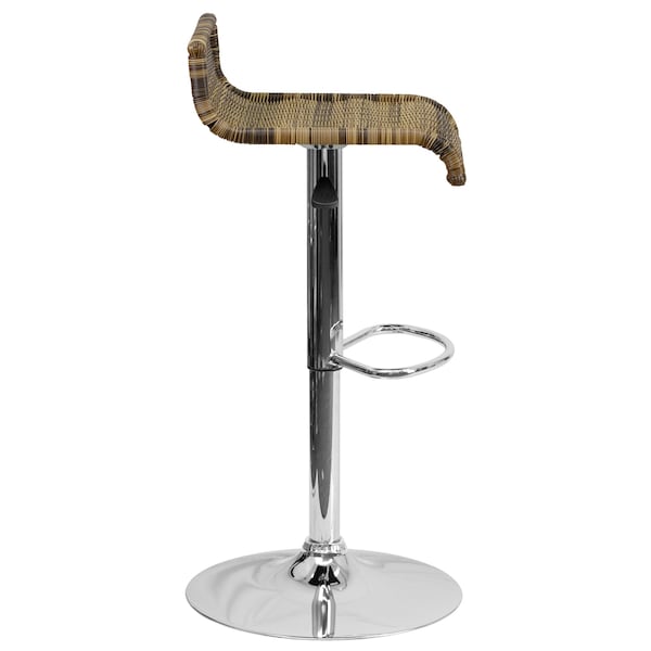 Flash Furniture Wicker Adjustable Height Stool, Frame Material: Metal - DS-712-GG