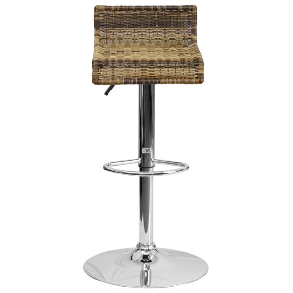 Flash Furniture Wicker Adjustable Height Stool, Frame Material: Metal - DS-712-GG