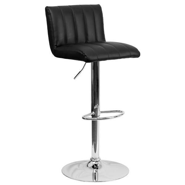 Flash Furniture Black Vinyl Barstool, PK2 - 2-CH-112010-BK-GG