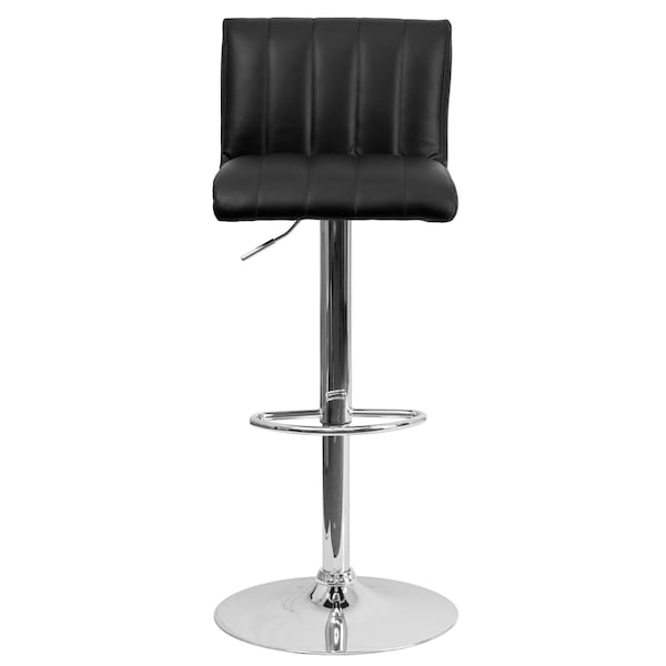 Flash Furniture Black Vinyl Barstool, PK2 - 2-CH-112010-BK-GG