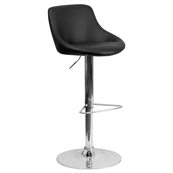 Flash Furniture Black Vinyl Barstool, PK2 - 2-CH-82028-MOD-BK-GG