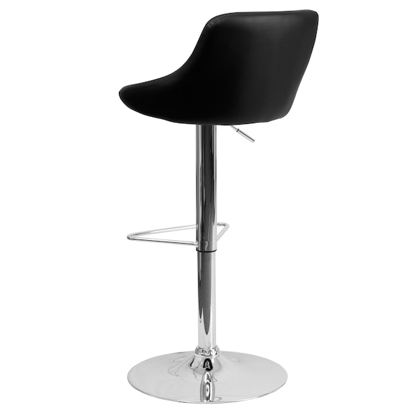 Flash Furniture Black Vinyl Barstool, PK2 - 2-CH-82028-MOD-BK-GG