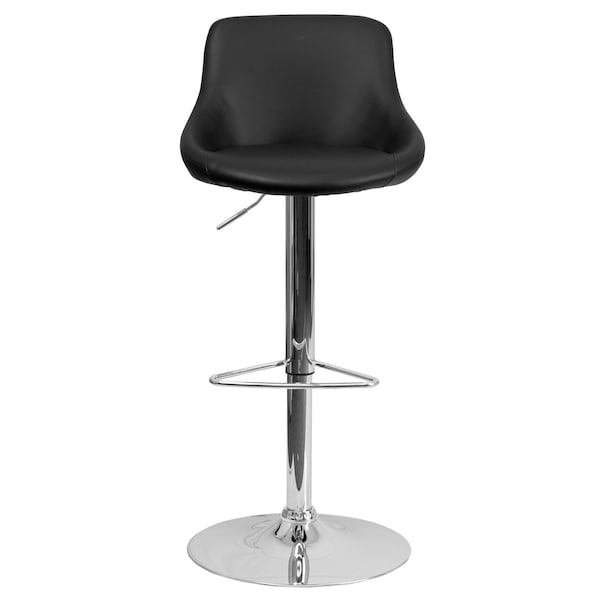 Flash Furniture Black Vinyl Barstool, PK2 - 2-CH-82028-MOD-BK-GG