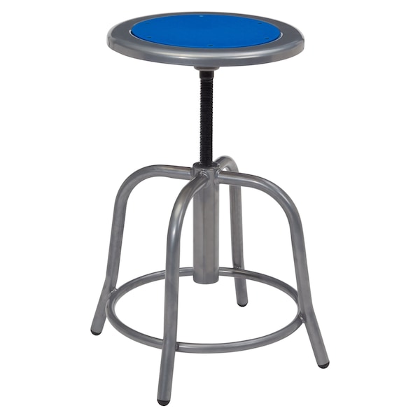 National Public Seating Adjustable Stool, Blue Seat, 18" H - 6825-02
