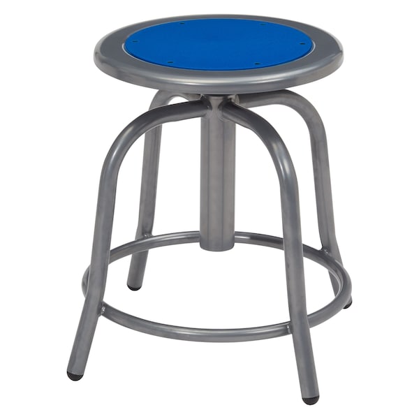 National Public Seating Adjustable Stool, Blue Seat, 18" H - 6825-02
