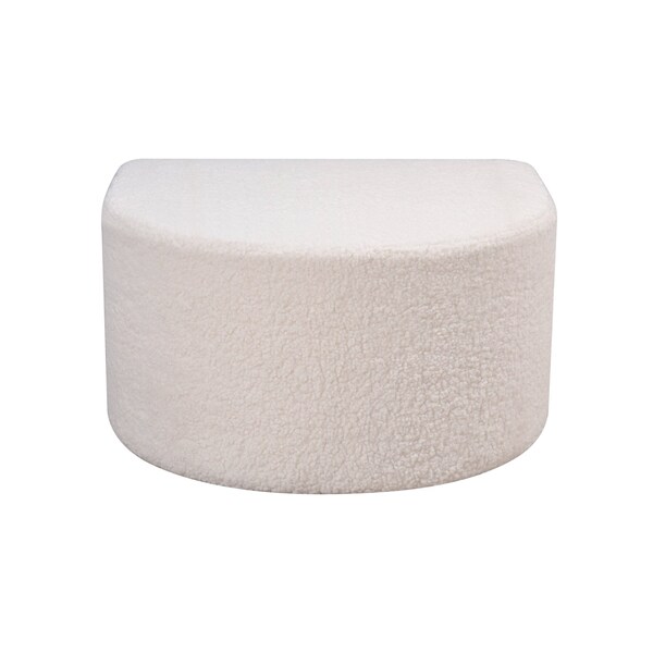 Elk Signature Keeler Pouf - White - H0015-10819