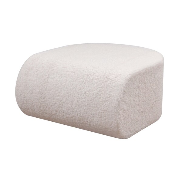 Elk Signature Keeler Pouf - White - H0015-10819