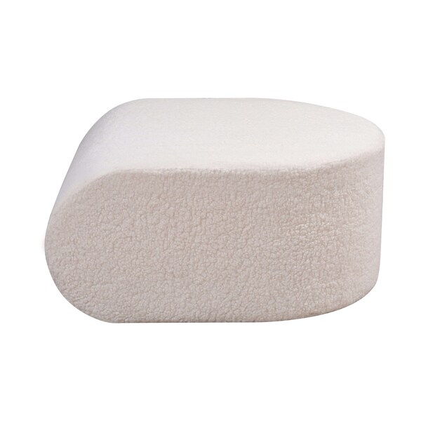 Elk Signature Keeler Pouf - White - H0015-10819
