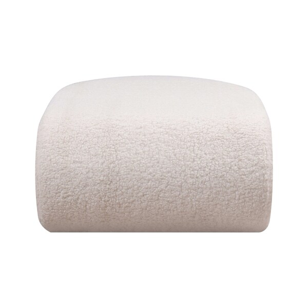 Elk Signature Keeler Pouf - White - H0015-10819