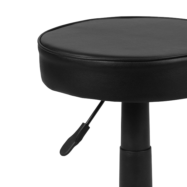 Flash Furniture Black Adjustable Doctors Stool on Wheels with Ergonomic Molded Seat - CH-82042-3X01-GG