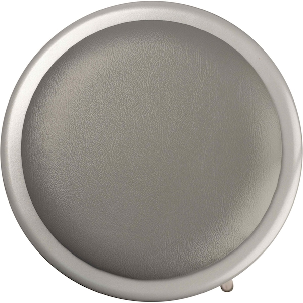 National Public Seating Round Stool, Height Range 31" to 39", Vinyl Gray - 6430H