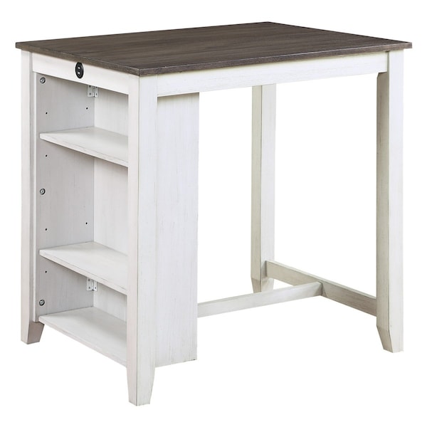Homelegance Daye 3PC Counter Height Set, White - 5773WH-32