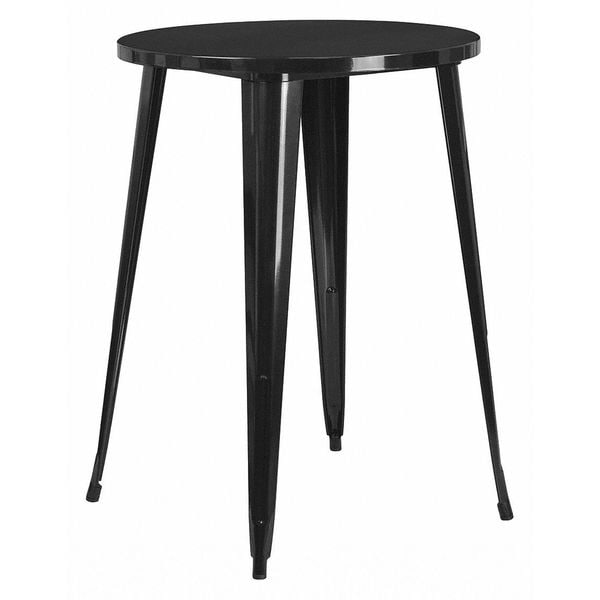Flash Furniture Round 30" L, 30" W, 41" H, Metal Top, Black - CH-51090-40-BK-GG