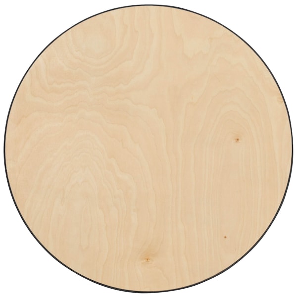 Flash Furniture Round Pub Table w/2 Columns, Rnd, Brchwd Top, 36", 36" L, 36" W, 42" H, Wood Top, Wood Grain - XA-36-COTA-GG