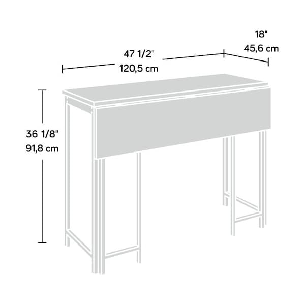 Sauder Table With Drop Leaf, 47.44 in W, 28.39 in L, 36.14 in H - 432022