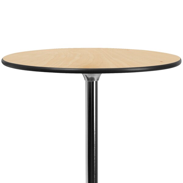 Flash Furniture 30 L, 30 W, 42 H, Birchwood, Chrome, Steel Top, Natural - 5-XA-30-COTA-GG