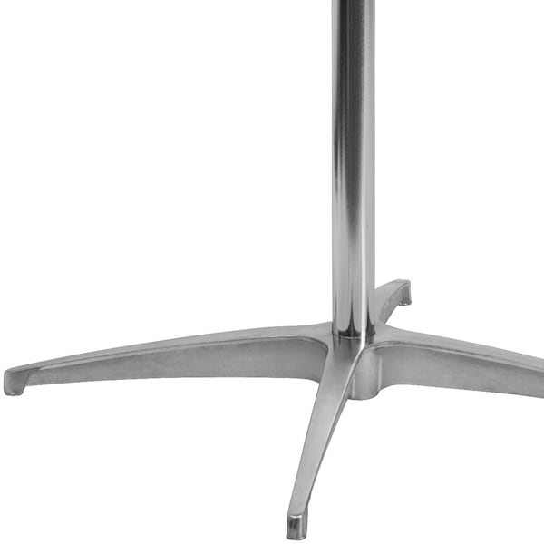 Flash Furniture 30 L, 30 W, 42 H, Birchwood, Chrome, Steel Top, Natural - 5-XA-30-COTA-GG