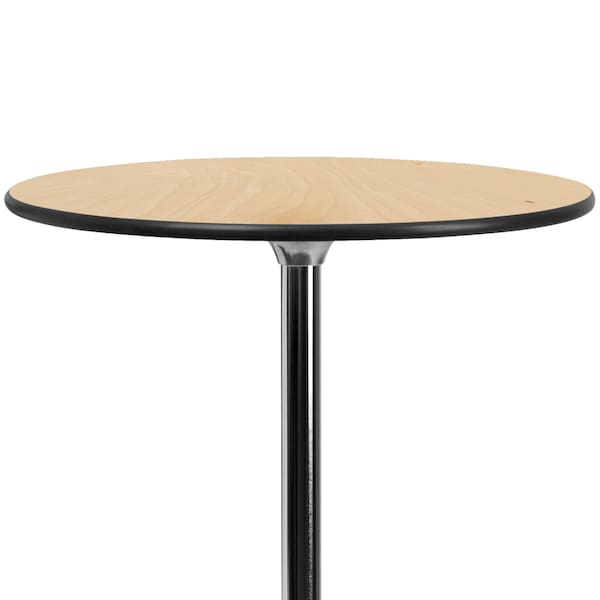 Flash Furniture 30 L, 30 W, 42 H, Birchwood, Chrome, Steel Top, Natural - 5-XA-30-COTA-GG