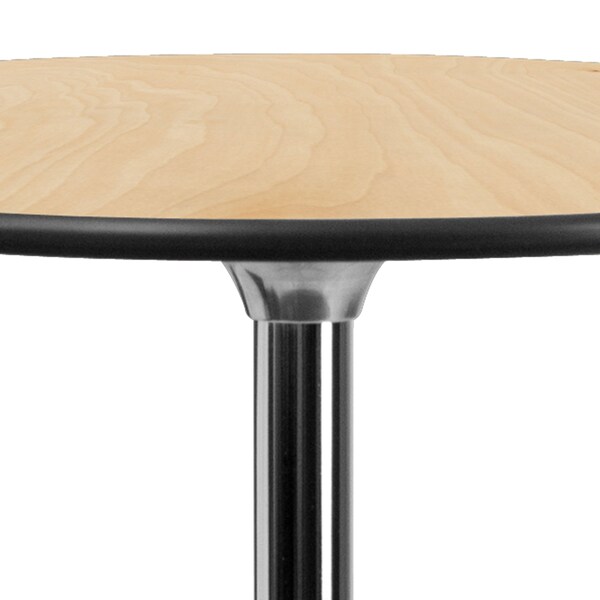 Flash Furniture 30 L, 30 W, 42 H, Birchwood, Chrome, Steel Top, Natural - 5-XA-30-COTA-GG