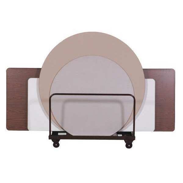 Correll Rectangle Table Truck for Round or Recatangle Folding Tables, 48" L, 28" W, Walnut - T4896U-01