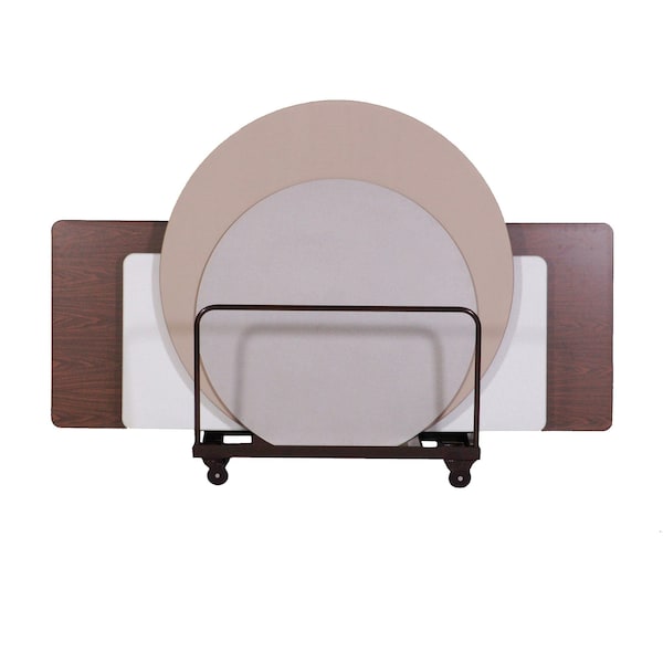 Correll Rectangle Table Truck for Round or Recatangle Folding Tables, 48" L, 28" W, Walnut - T4896U-01