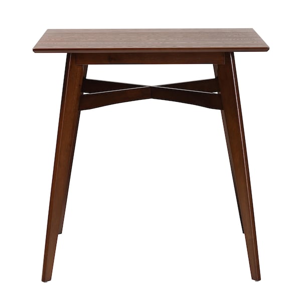 Baxton Studio Leena Mid-Century Modern Walnut Brown Finished Wood Counter Height Pub Table - 234-13285-ZORO