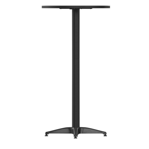Flash Furniture 23.5 in L, 23.5 in W, 43.5 in H, Aluminum, Plastic, Stainless Steel Top, Black - TLH-059B-BK-GG