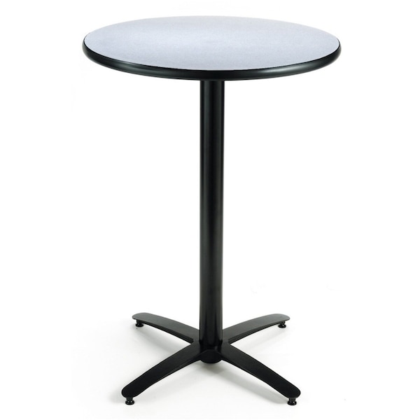 Kfi Round KFI 30" Round Bar Height Breakroom Table, Grey Nebula Finish, Arched X-Base, 30 L, 42 W, 42 H - T30RD-B2115-38-GYN