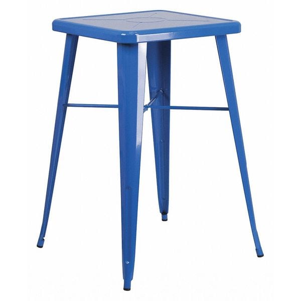 Flash Furniture Square 27.75" L, 27.75" W, 40" H, Metal Top, Blue - CH-31330-BL-GG