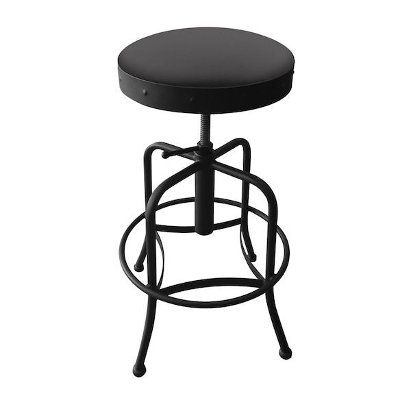 Holland Bar Stool Co Adjustable Stool, Black Wrinkle, Canter Storm Seat - 910BW004
