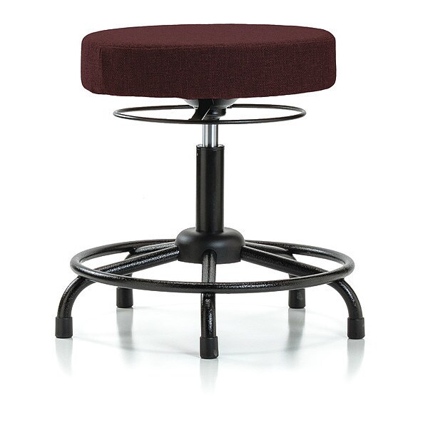 Blue Ridge Ergonomics Desk Stool, Fabric, RT, Glides, Bur - BR-FDHSO-RT-RG-F41