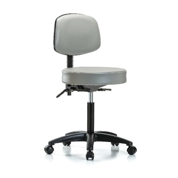 Blue Ridge Ergonomics Bench Stool, Med, Vin, Bk, Tilt, Cast, Dov - BR-VMBST-RG-T1-NF-RC-8567