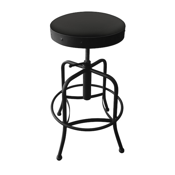 Holland Bar Stool Co Adjustable Stool, Black Wrinkle, Canter Iron Seat - 910BW008