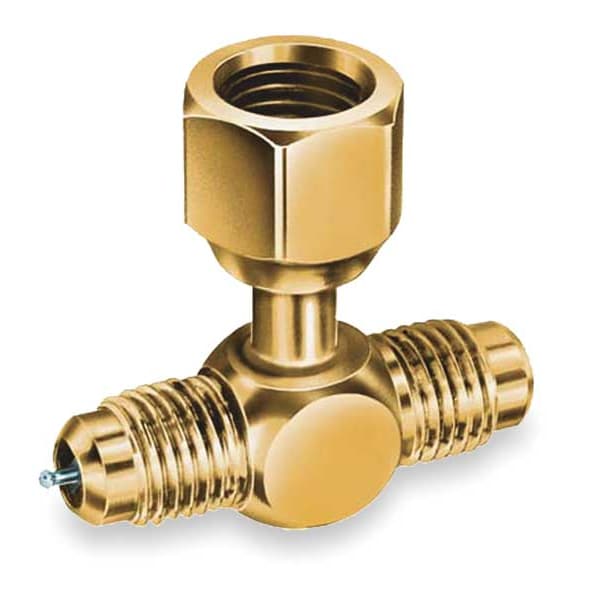 Jb Industries 1/4" Access Valve Tee w/ Flare Nut, PK3 - A31854