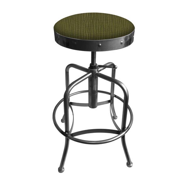 Holland Bar Stool Co Adjustable Stool, Clear Coat Finish, Graph Parrot Seat - 910CL015