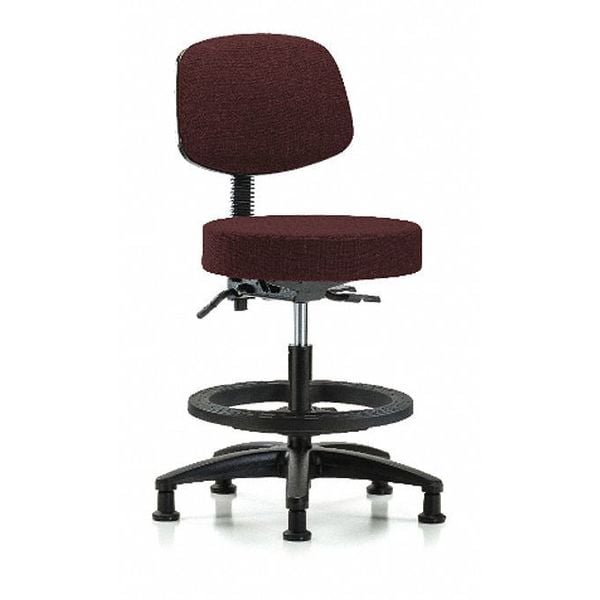 Blue Ridge Ergonomics Bech Stool, Med, Fab, Bk, Tilt, BF, Gld, Bur - BR-FMBST-RG-T1-BF-RG-F41