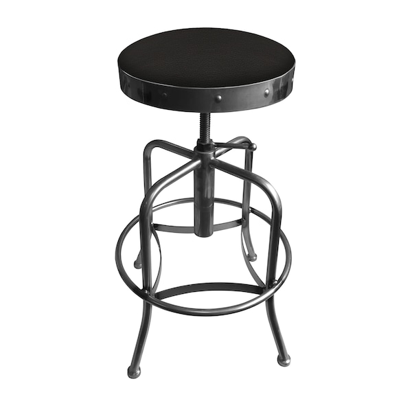 Holland Bar Stool Co Adjustable Stool, Clear Coat Finish, Canter Espresso Seat - 910CL003