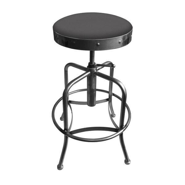 Holland Bar Stool Co Adjustable Stool, Clear Coat Finish, Canter Storm Seat - 910CL004