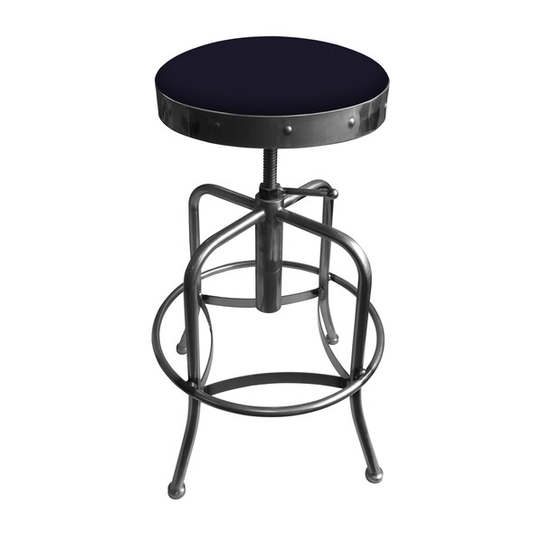 Holland Bar Stool Co Adjustable Stool, Clear Coat Finish, Canter Twilight Seat - 910CL002